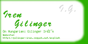 iren gilinger business card